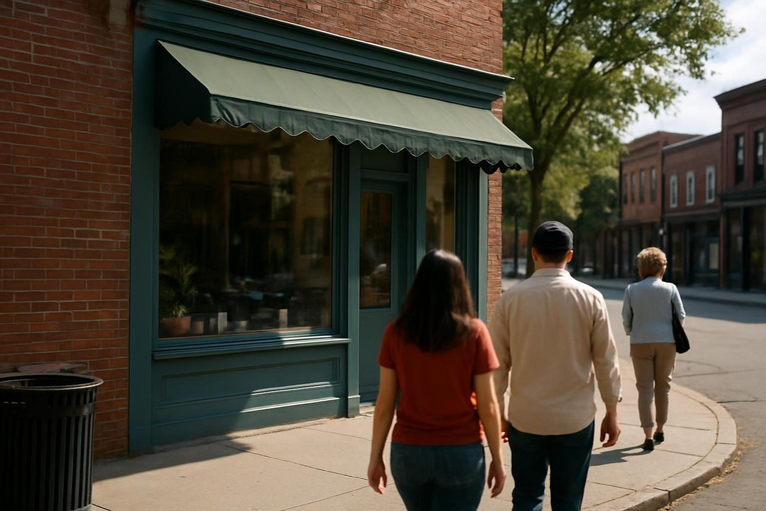Neighborhood storefront on a quiet city street