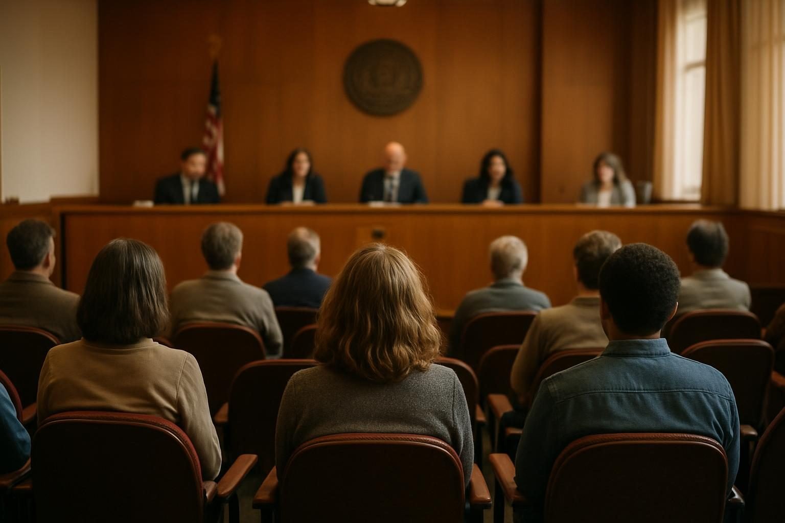 Residents seated at a local government meeting facing the dais